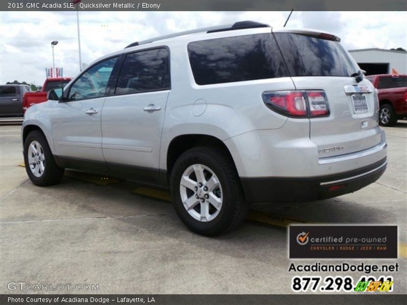 Quicksilver Metallic / Ebony 2015 GMC Acadia SLE