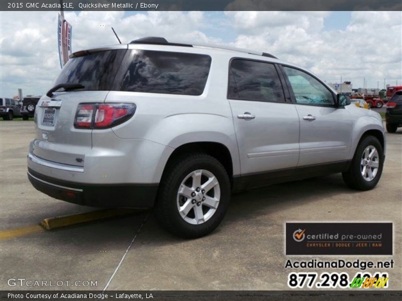 Quicksilver Metallic / Ebony 2015 GMC Acadia SLE