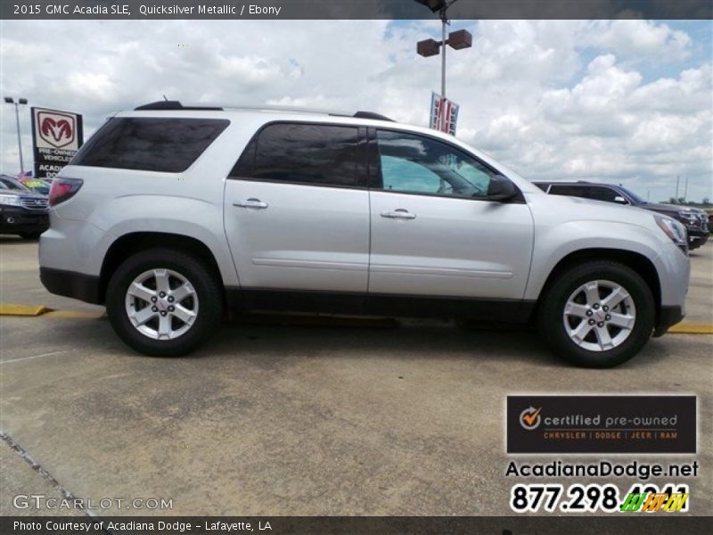 Quicksilver Metallic / Ebony 2015 GMC Acadia SLE