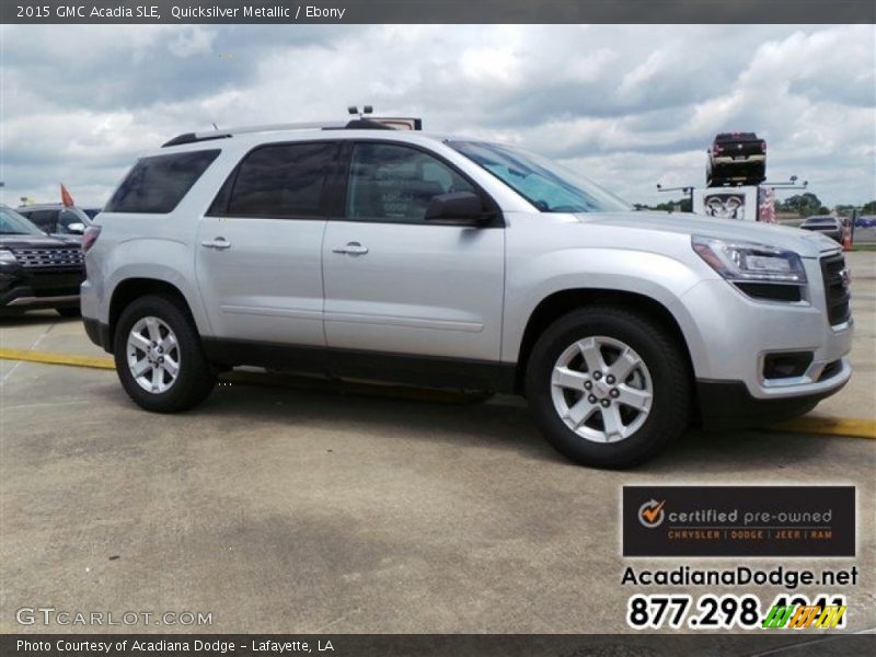 Quicksilver Metallic / Ebony 2015 GMC Acadia SLE