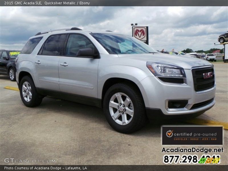Quicksilver Metallic / Ebony 2015 GMC Acadia SLE