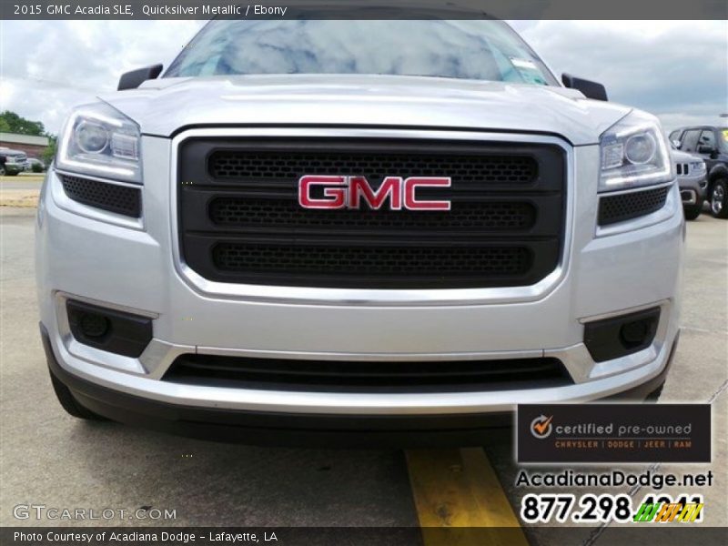Quicksilver Metallic / Ebony 2015 GMC Acadia SLE
