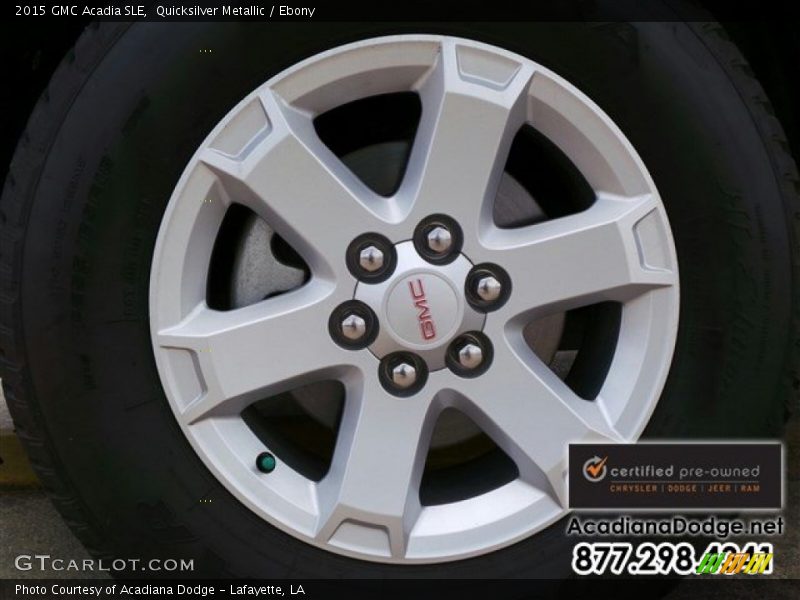 Quicksilver Metallic / Ebony 2015 GMC Acadia SLE