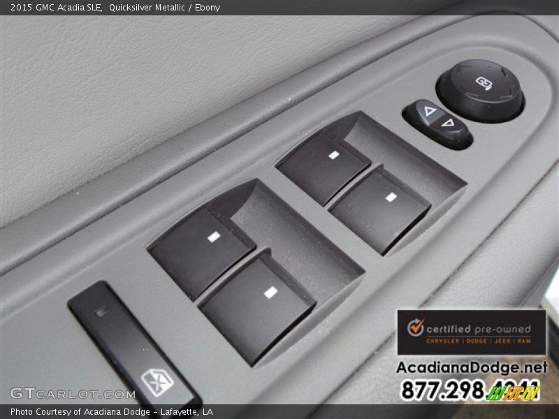 Quicksilver Metallic / Ebony 2015 GMC Acadia SLE