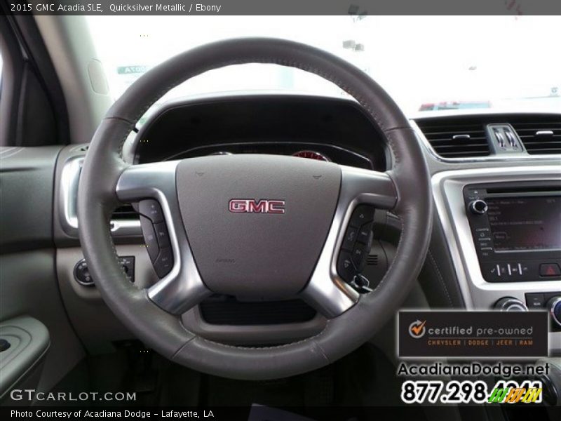 Quicksilver Metallic / Ebony 2015 GMC Acadia SLE