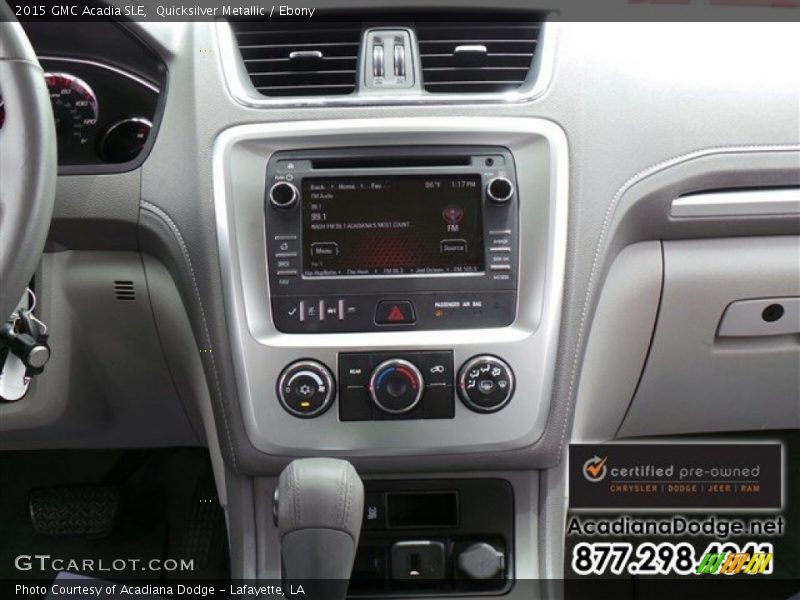Quicksilver Metallic / Ebony 2015 GMC Acadia SLE