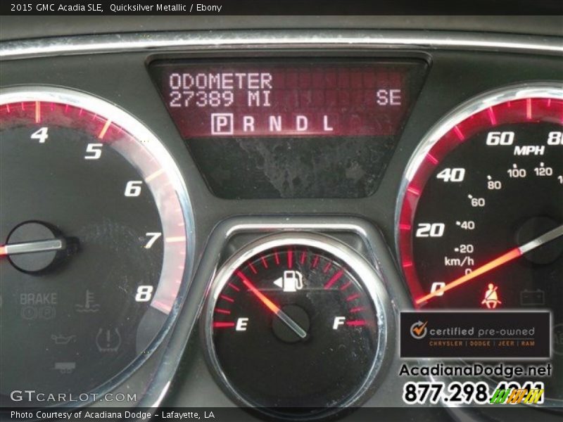 Quicksilver Metallic / Ebony 2015 GMC Acadia SLE