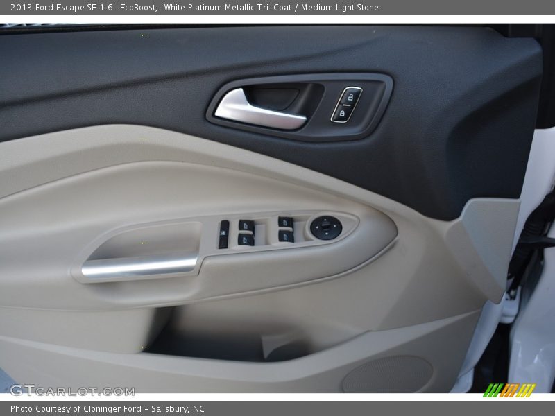 White Platinum Metallic Tri-Coat / Medium Light Stone 2013 Ford Escape SE 1.6L EcoBoost