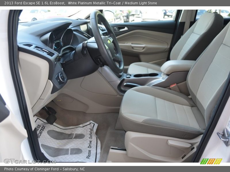 White Platinum Metallic Tri-Coat / Medium Light Stone 2013 Ford Escape SE 1.6L EcoBoost