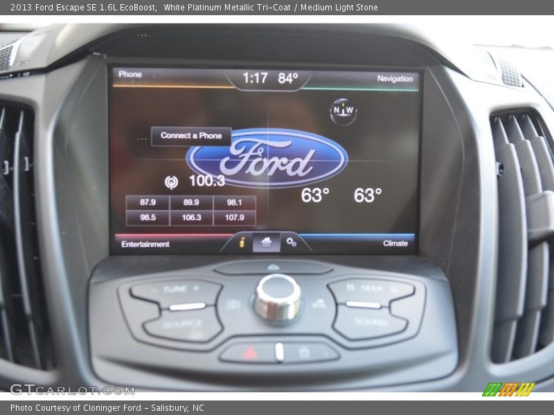 White Platinum Metallic Tri-Coat / Medium Light Stone 2013 Ford Escape SE 1.6L EcoBoost
