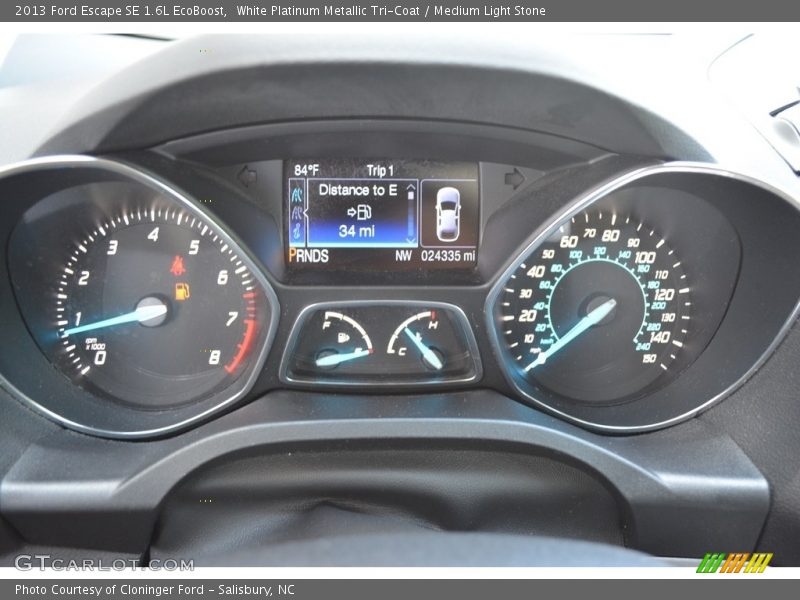 White Platinum Metallic Tri-Coat / Medium Light Stone 2013 Ford Escape SE 1.6L EcoBoost