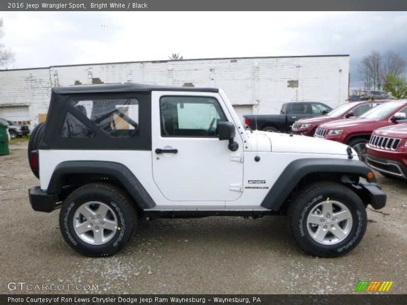 Bright White / Black 2016 Jeep Wrangler Sport