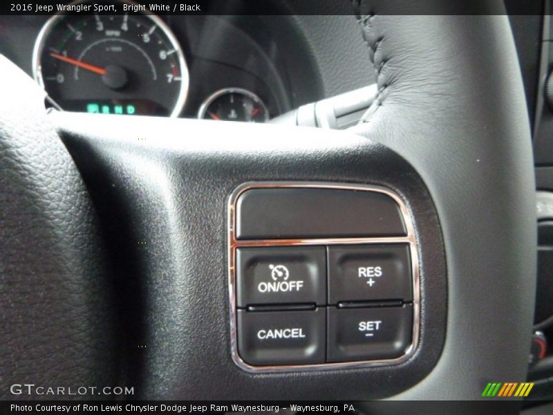 Bright White / Black 2016 Jeep Wrangler Sport