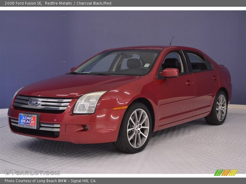 Redfire Metallic / Charcoal Black/Red 2008 Ford Fusion SE