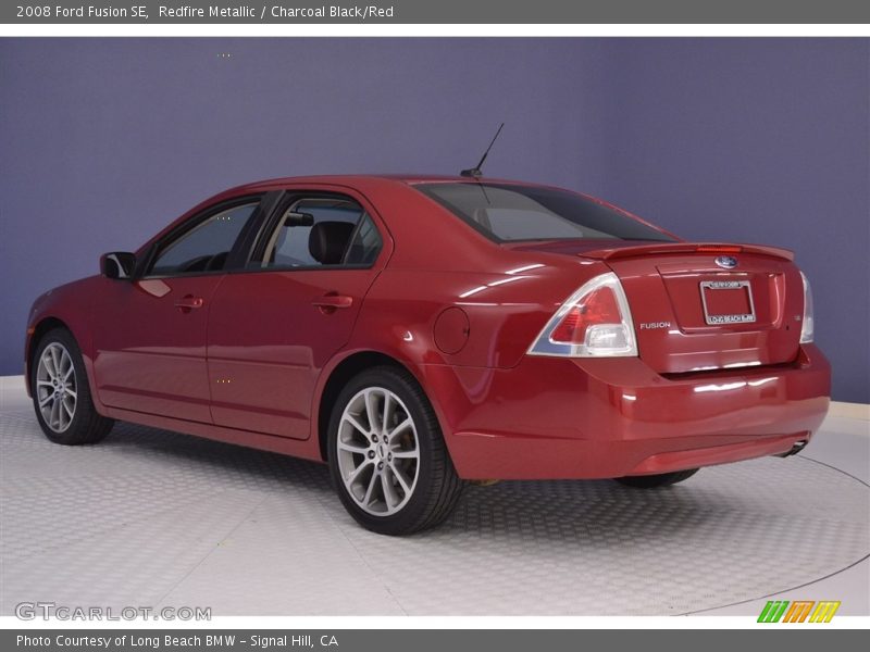 Redfire Metallic / Charcoal Black/Red 2008 Ford Fusion SE