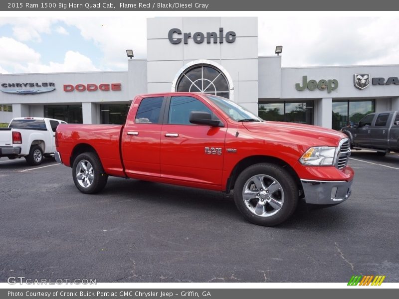 Flame Red / Black/Diesel Gray 2015 Ram 1500 Big Horn Quad Cab