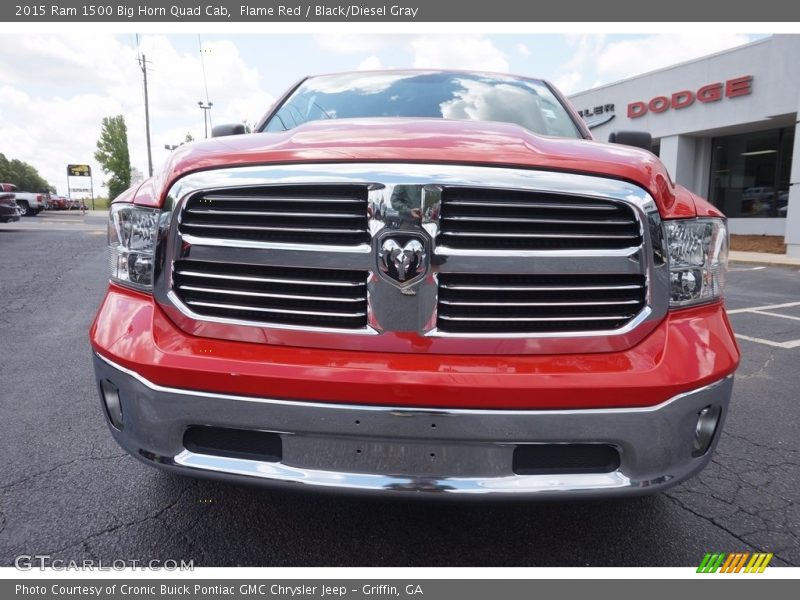 Flame Red / Black/Diesel Gray 2015 Ram 1500 Big Horn Quad Cab