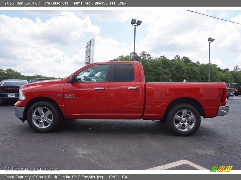 Flame Red / Black/Diesel Gray 2015 Ram 1500 Big Horn Quad Cab