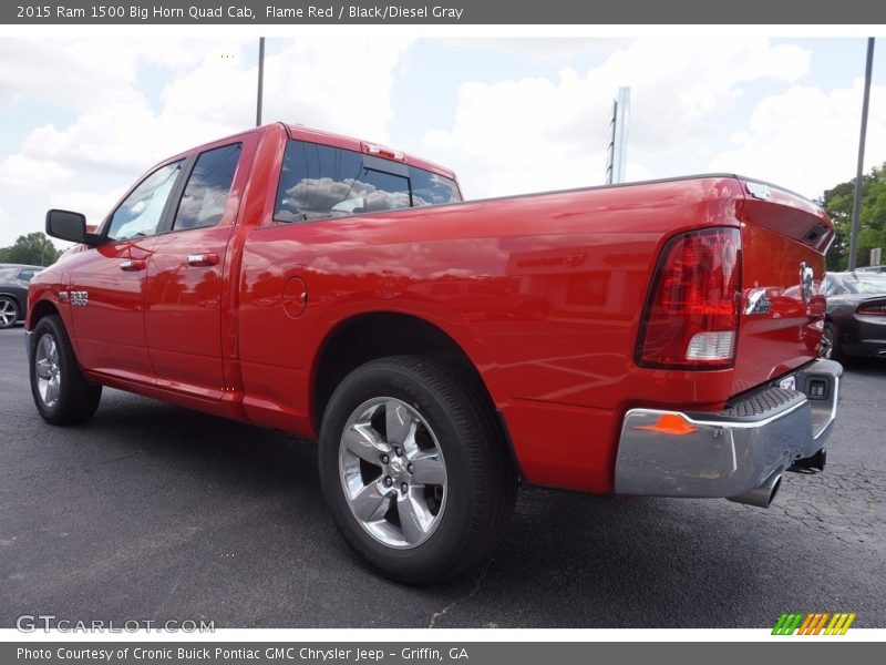 Flame Red / Black/Diesel Gray 2015 Ram 1500 Big Horn Quad Cab