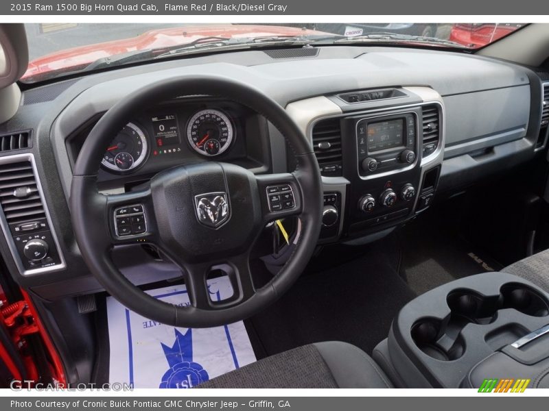 Flame Red / Black/Diesel Gray 2015 Ram 1500 Big Horn Quad Cab
