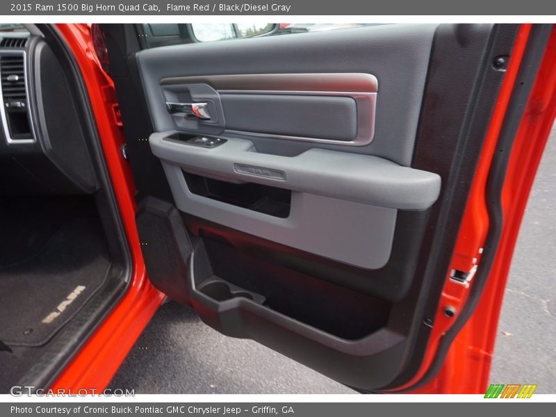 Flame Red / Black/Diesel Gray 2015 Ram 1500 Big Horn Quad Cab