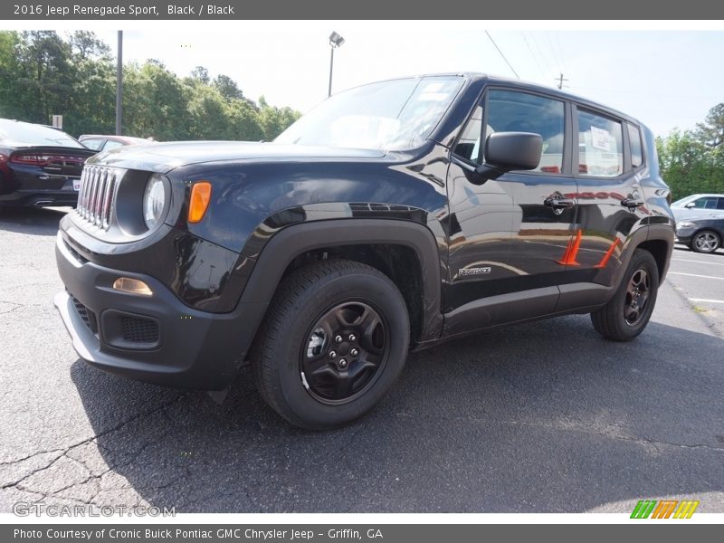 Black / Black 2016 Jeep Renegade Sport