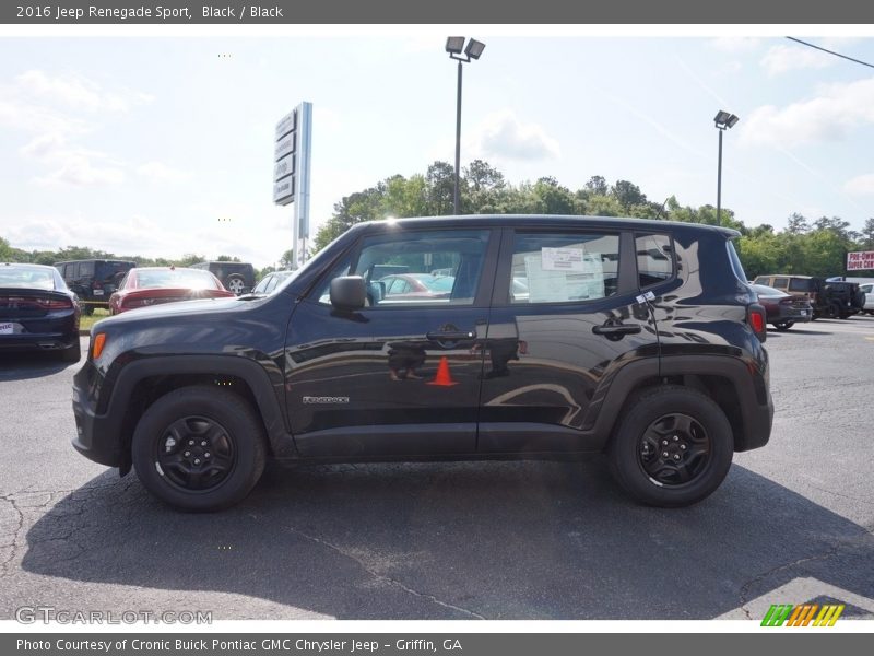 Black / Black 2016 Jeep Renegade Sport