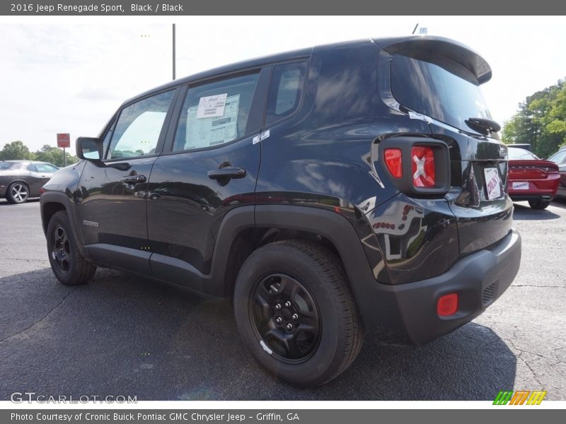 Black / Black 2016 Jeep Renegade Sport