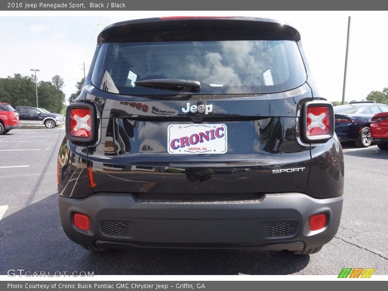 Black / Black 2016 Jeep Renegade Sport
