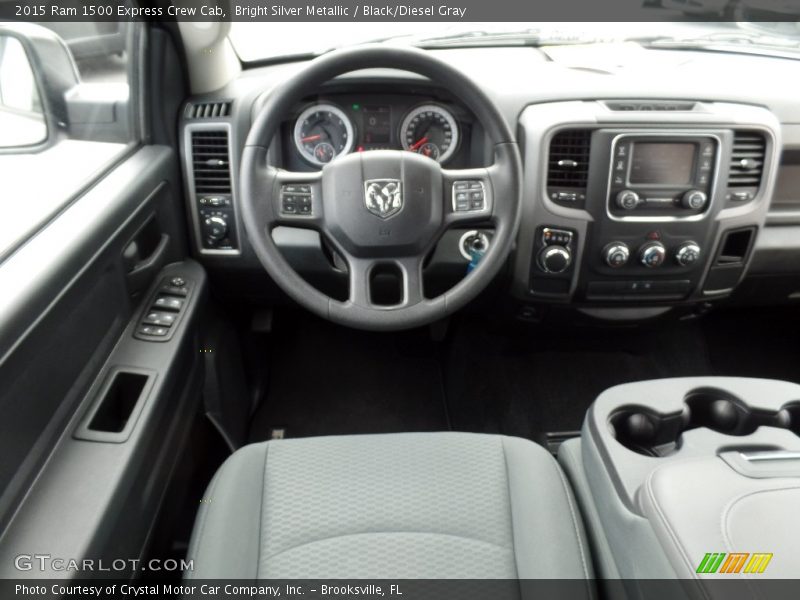 Bright Silver Metallic / Black/Diesel Gray 2015 Ram 1500 Express Crew Cab