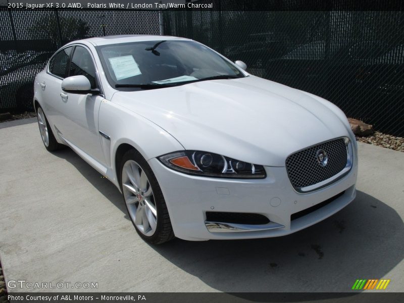 Polaris White / London Tan/Warm Charcoal 2015 Jaguar XF 3.0 AWD