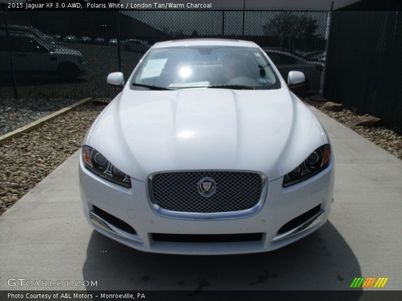 Polaris White / London Tan/Warm Charcoal 2015 Jaguar XF 3.0 AWD