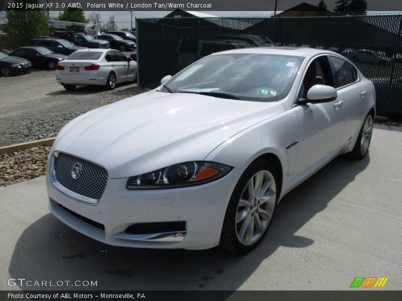 Polaris White / London Tan/Warm Charcoal 2015 Jaguar XF 3.0 AWD