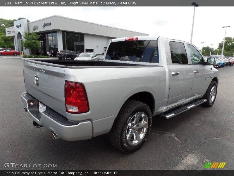 Bright Silver Metallic / Black/Diesel Gray 2015 Ram 1500 Express Crew Cab