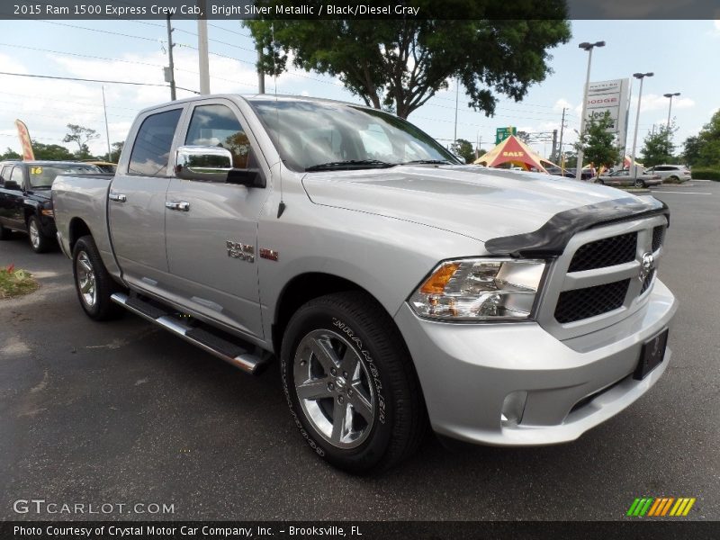 Bright Silver Metallic / Black/Diesel Gray 2015 Ram 1500 Express Crew Cab