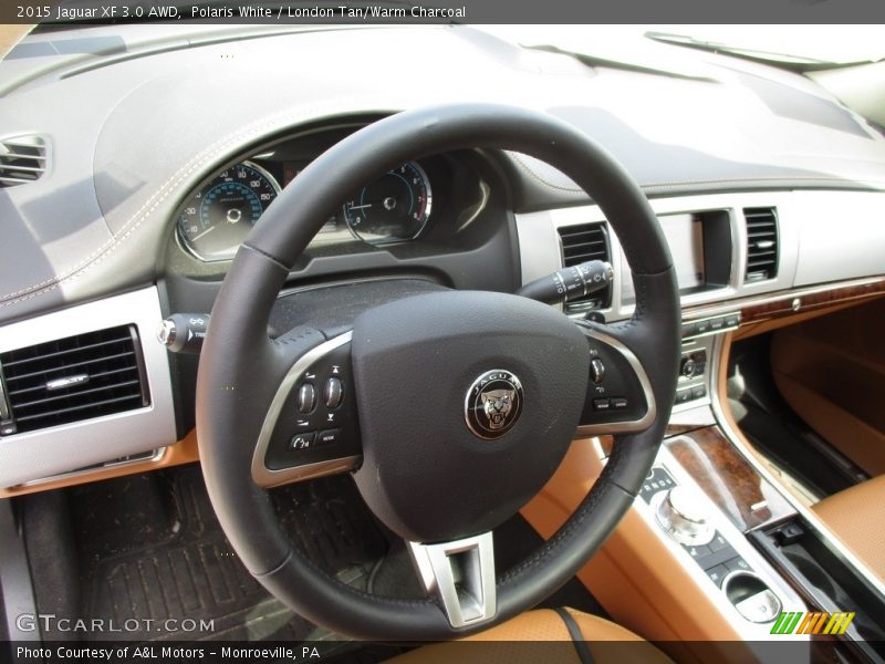 Polaris White / London Tan/Warm Charcoal 2015 Jaguar XF 3.0 AWD