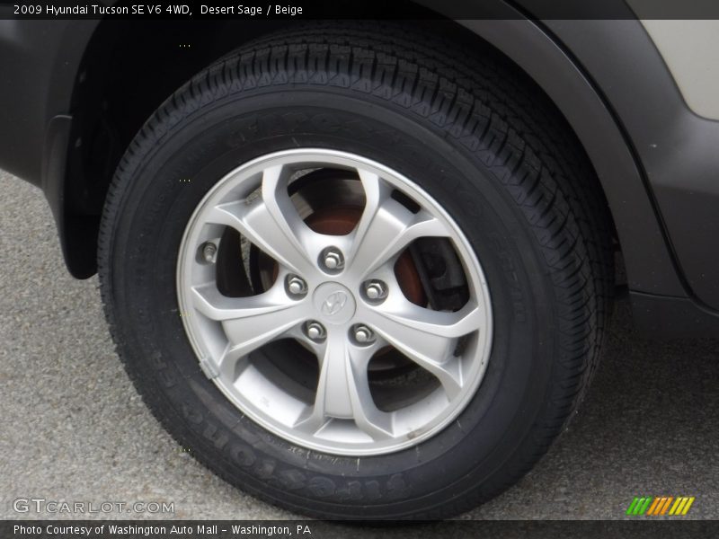 Desert Sage / Beige 2009 Hyundai Tucson SE V6 4WD
