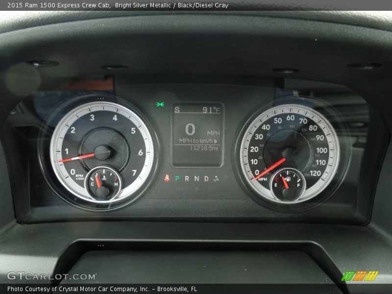 Bright Silver Metallic / Black/Diesel Gray 2015 Ram 1500 Express Crew Cab