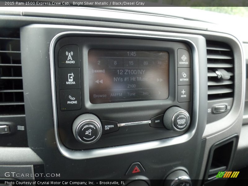 Bright Silver Metallic / Black/Diesel Gray 2015 Ram 1500 Express Crew Cab