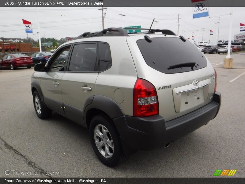 Desert Sage / Beige 2009 Hyundai Tucson SE V6 4WD