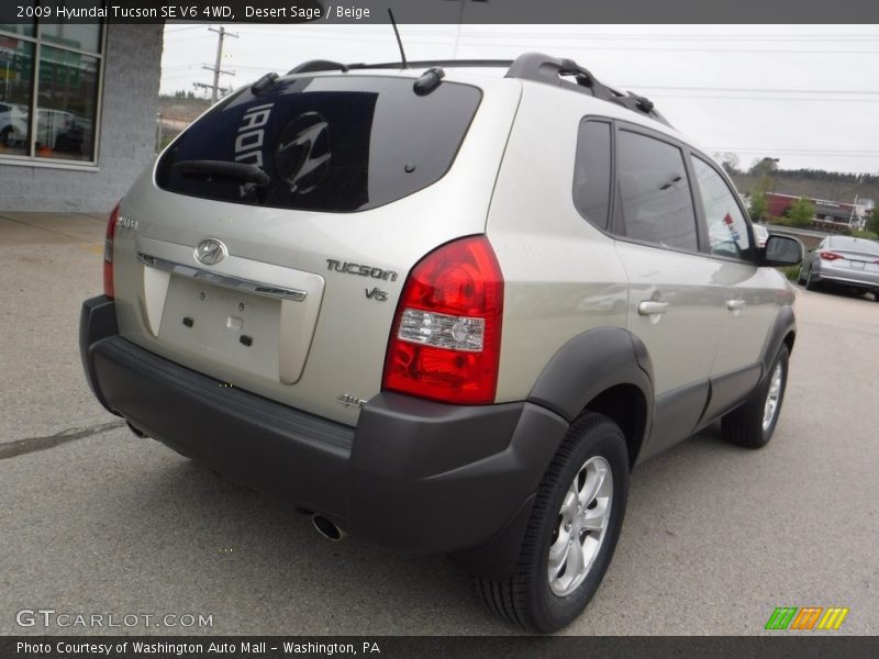 Desert Sage / Beige 2009 Hyundai Tucson SE V6 4WD