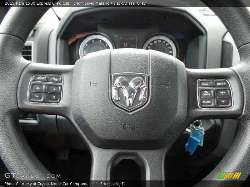 Bright Silver Metallic / Black/Diesel Gray 2015 Ram 1500 Express Crew Cab