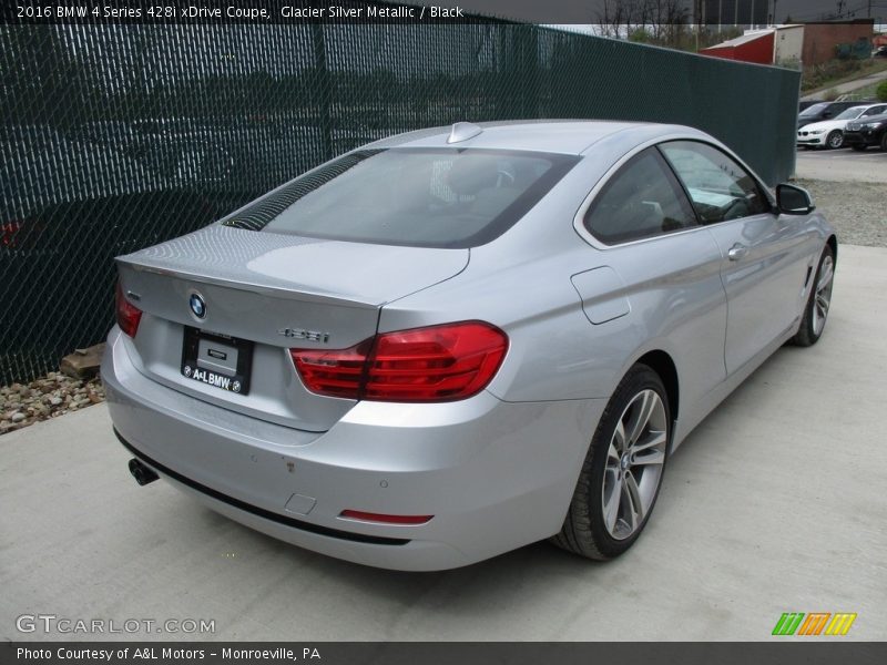 Glacier Silver Metallic / Black 2016 BMW 4 Series 428i xDrive Coupe
