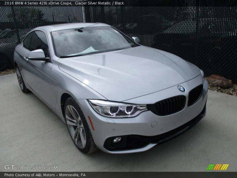 Glacier Silver Metallic / Black 2016 BMW 4 Series 428i xDrive Coupe