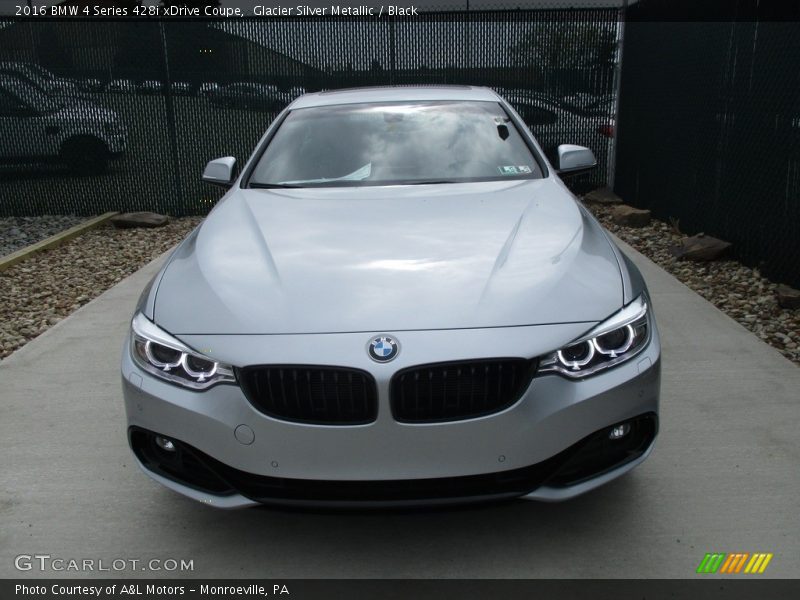 Glacier Silver Metallic / Black 2016 BMW 4 Series 428i xDrive Coupe