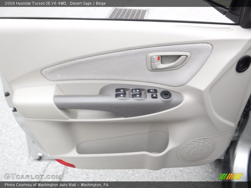 Desert Sage / Beige 2009 Hyundai Tucson SE V6 4WD