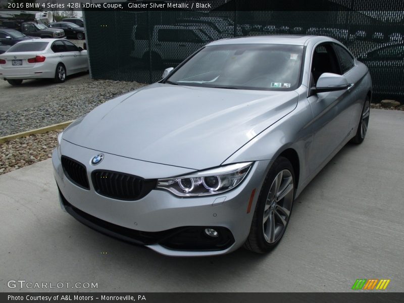 Glacier Silver Metallic / Black 2016 BMW 4 Series 428i xDrive Coupe