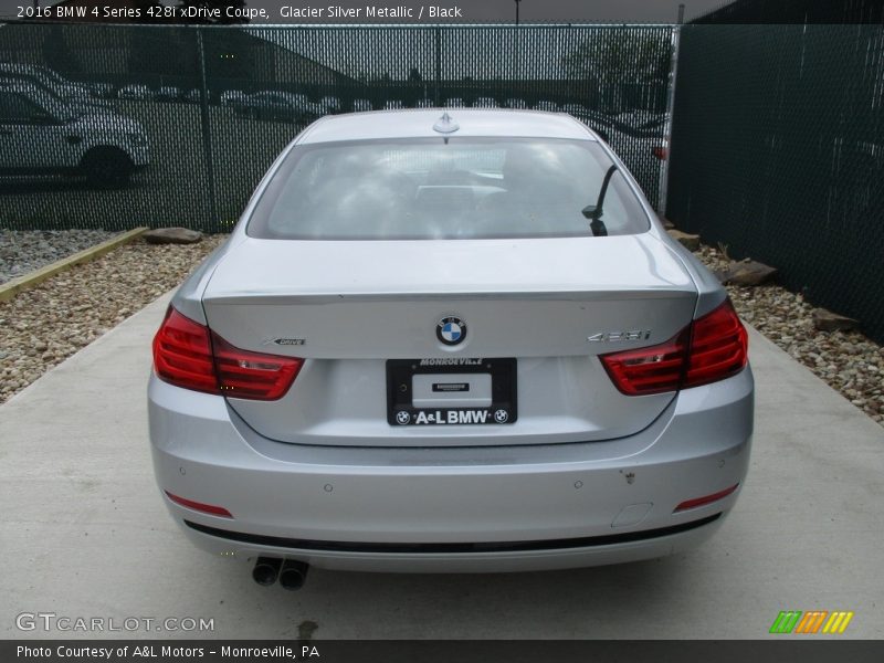Glacier Silver Metallic / Black 2016 BMW 4 Series 428i xDrive Coupe