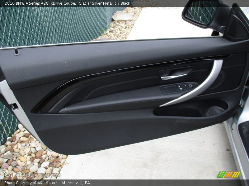Glacier Silver Metallic / Black 2016 BMW 4 Series 428i xDrive Coupe