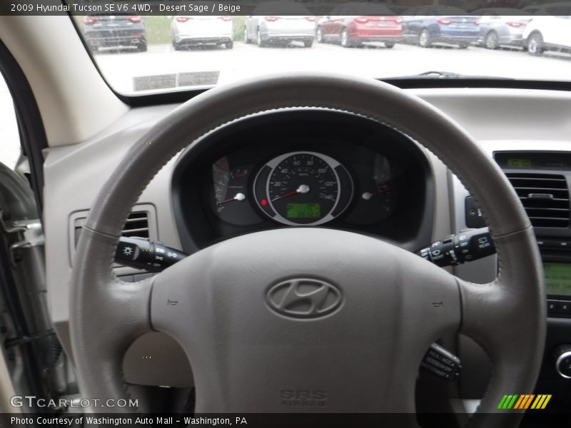 Desert Sage / Beige 2009 Hyundai Tucson SE V6 4WD